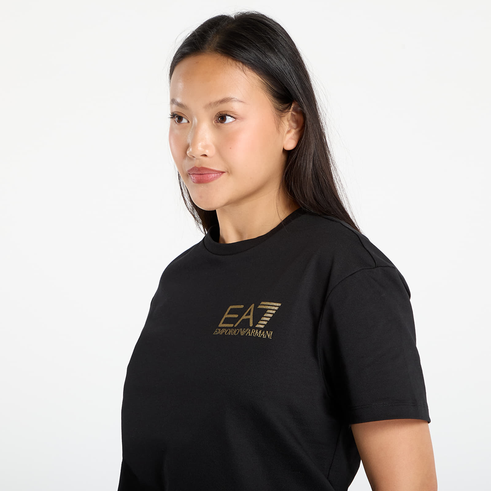 T-paidat EA7 Emporio Armani Train Logo Series W Tee Ss Ext Black And Gold