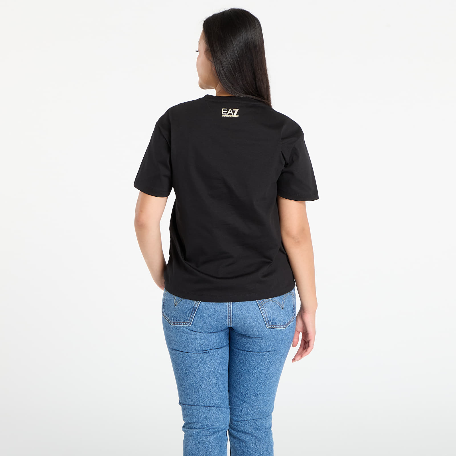 T-paidat EA7 Emporio Armani Train Logo Series W Tee Ss Ext Black And Gold