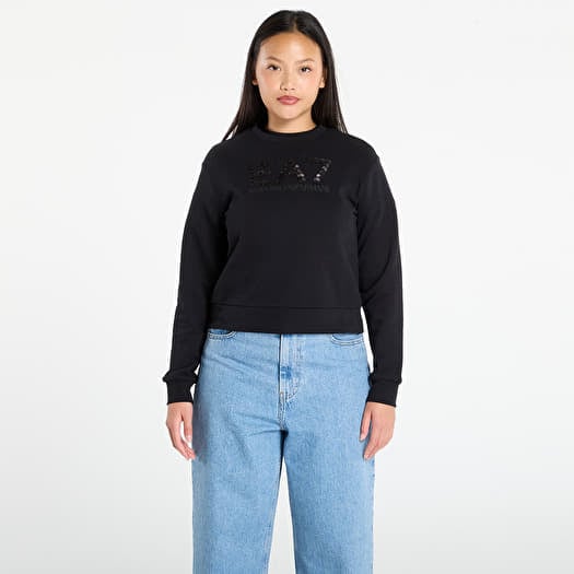 Sweatshirt EA7 Emporio Armani Train Logo Series W T-Top Cn C Black