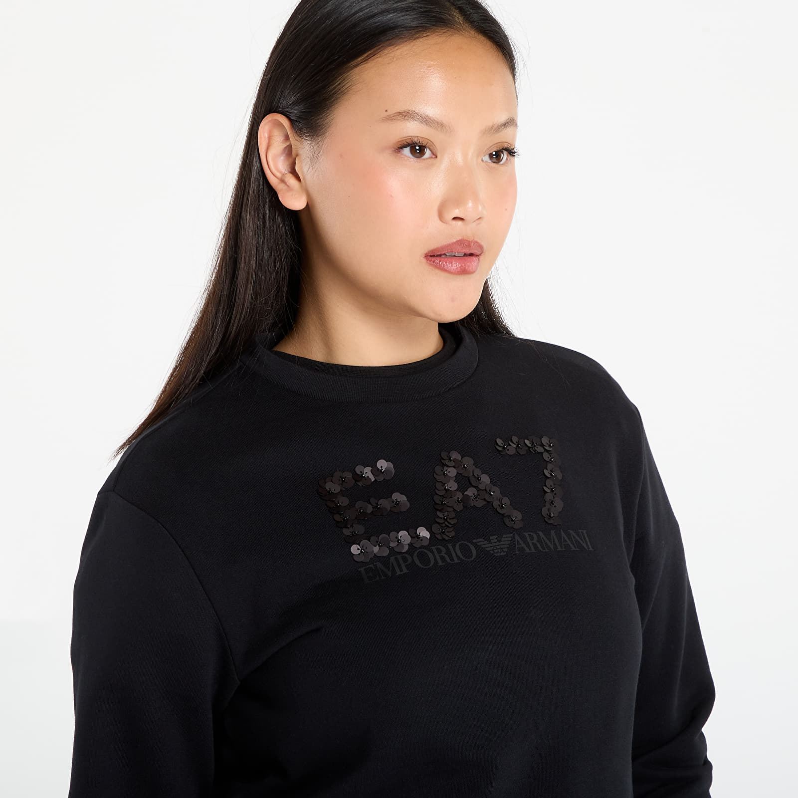 Hoodies and sweatshirts  EA7 Emporio Armani Train Logo Series W T-Top Cn C Black