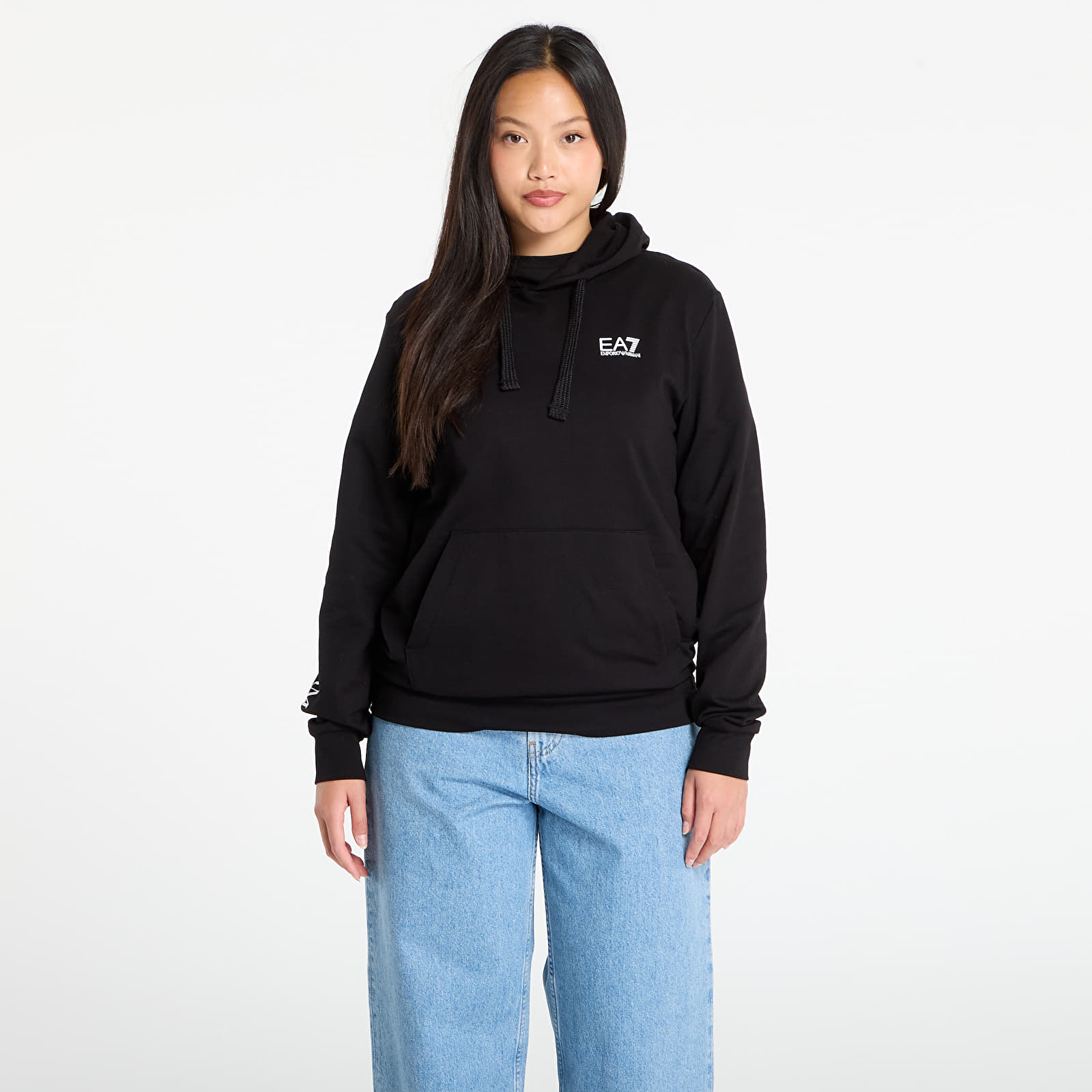 Hoodies and sweatshirts EA7 Emporio Armani Train Logo Series M Hoodie Rn Black/White