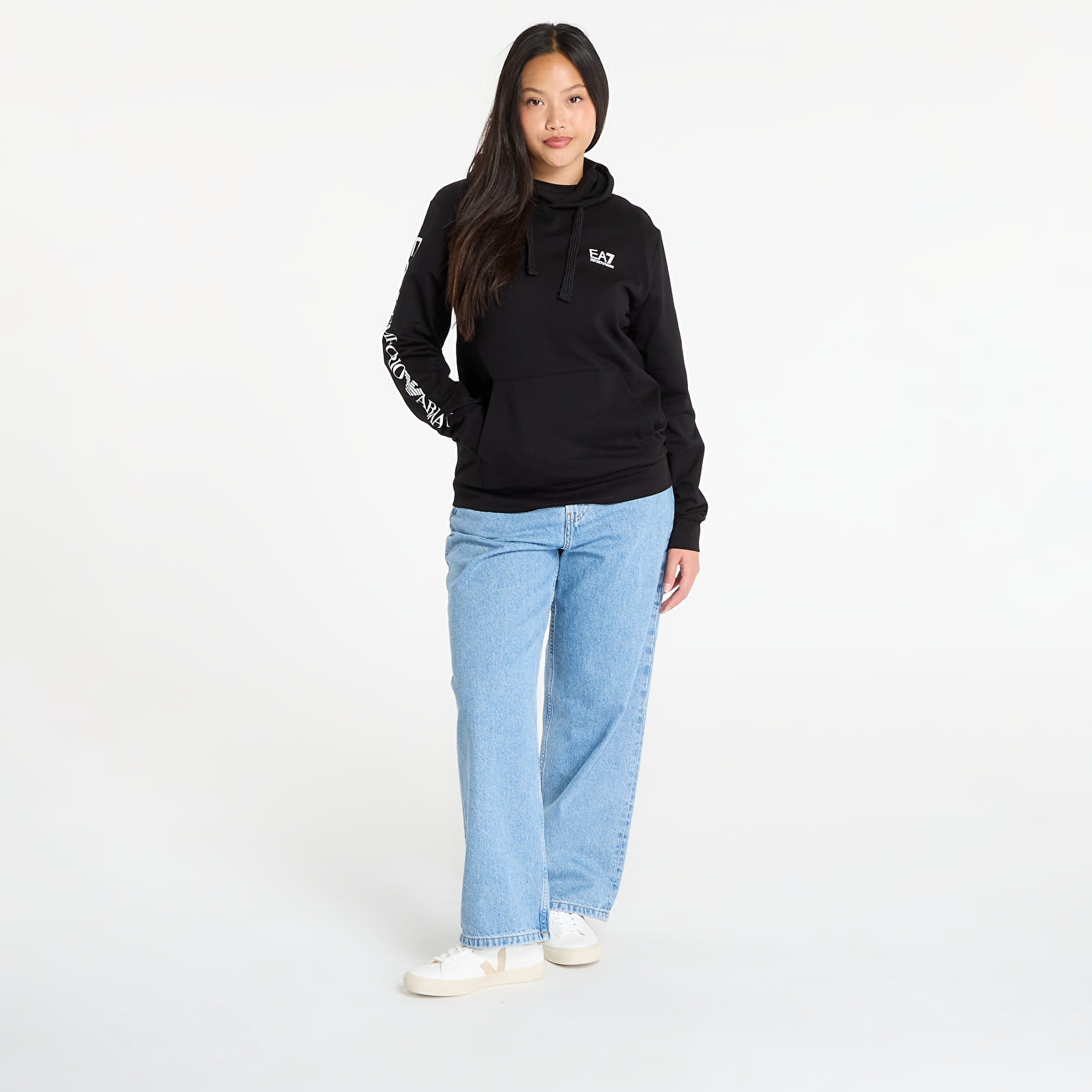 Hoodies and sweatshirts EA7 Emporio Armani Train Logo Series M Hoodie Rn Black/White