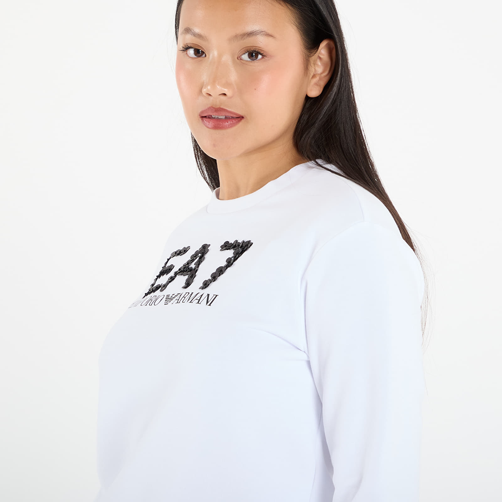 Hoodies and sweatshirts  EA7 Emporio Armani Train Logo Series W T-Top Cn C White Alyssum