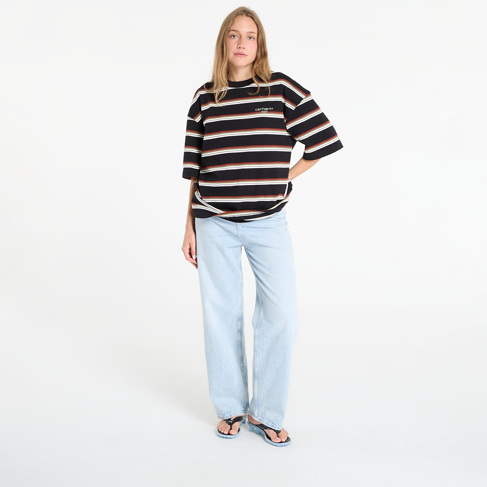 Men's T-shirts Carhartt WIP S/S Holm T-Shirt UNISEX Holm Stripe/ Black