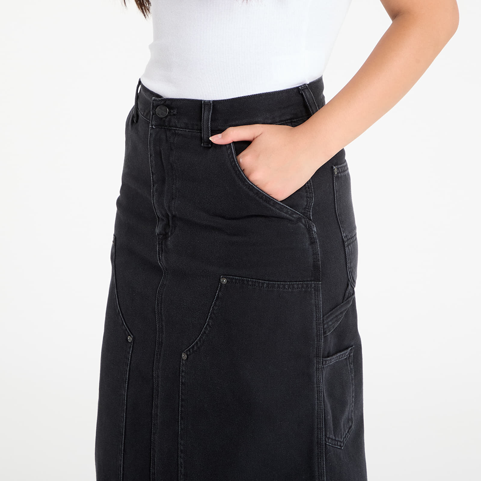 Women's skirts Carhartt WIP W' Double Knee Skirt Black Stone Washed