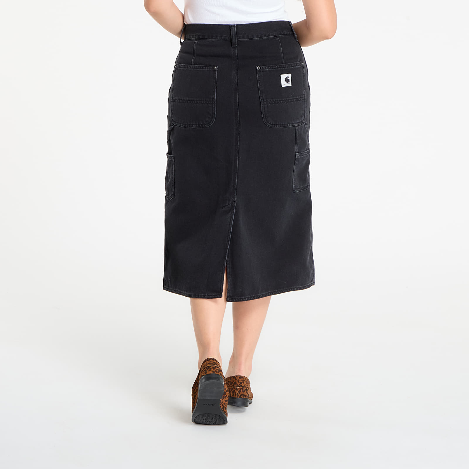 Women's skirts Carhartt WIP W' Double Knee Skirt Black Stone Washed