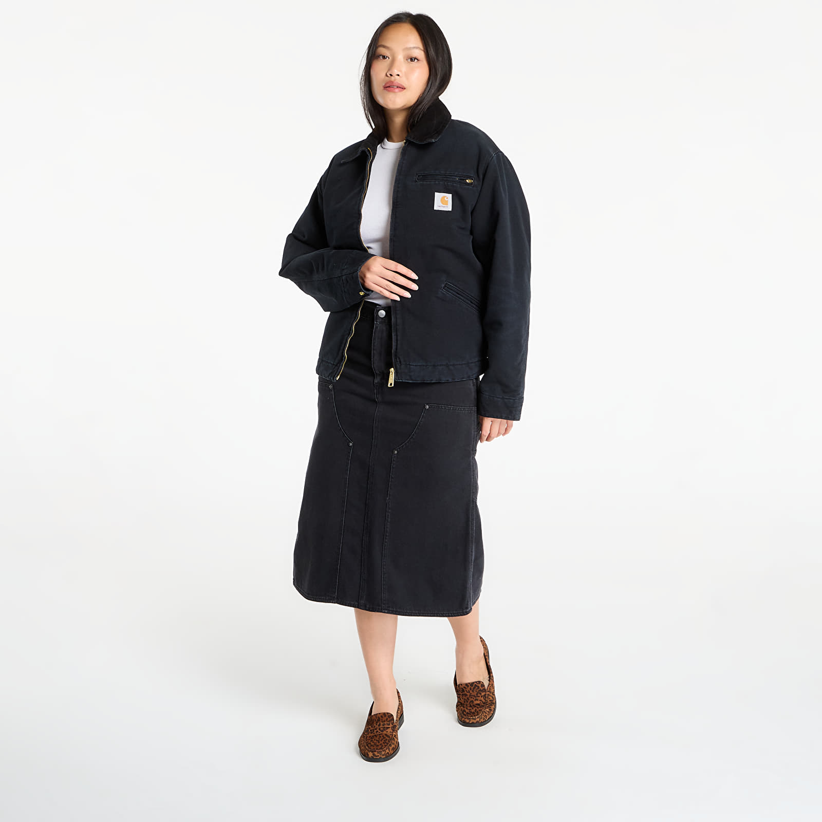 Men's jackets Carhartt WIP OG Detroit Jacket Black/ Black Stone Canvas