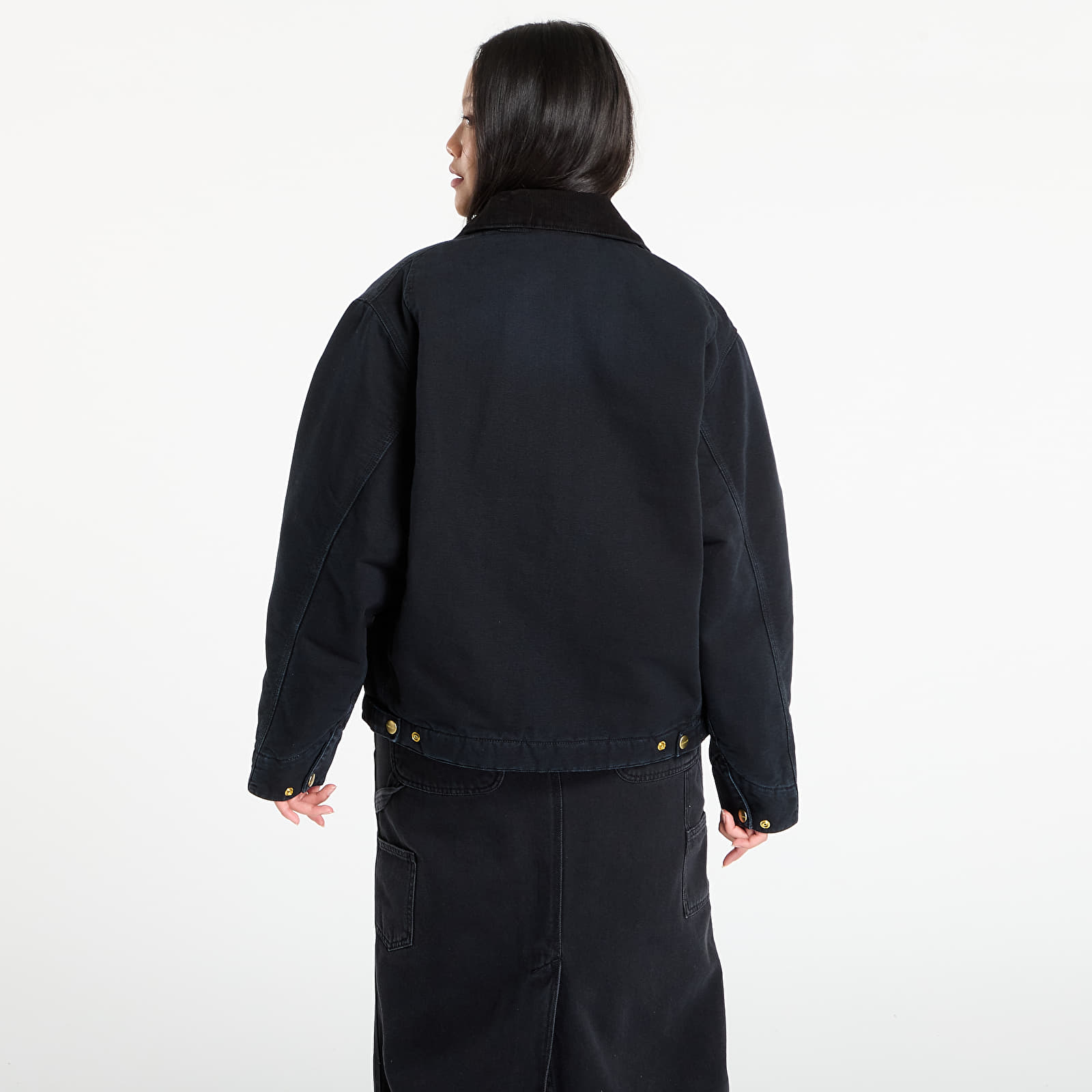 Men's jackets Carhartt WIP OG Detroit Jacket Black/ Black Stone Canvas