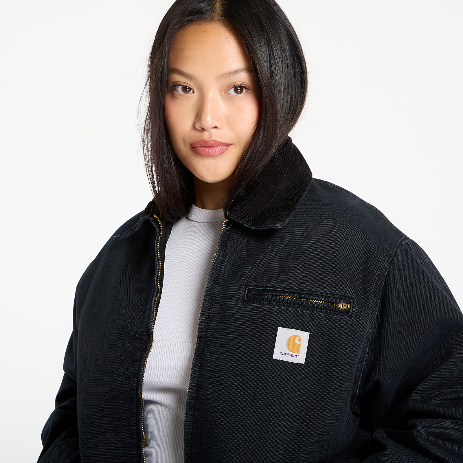 Men's jackets Carhartt WIP OG Detroit Jacket Black/ Black Stone Canvas