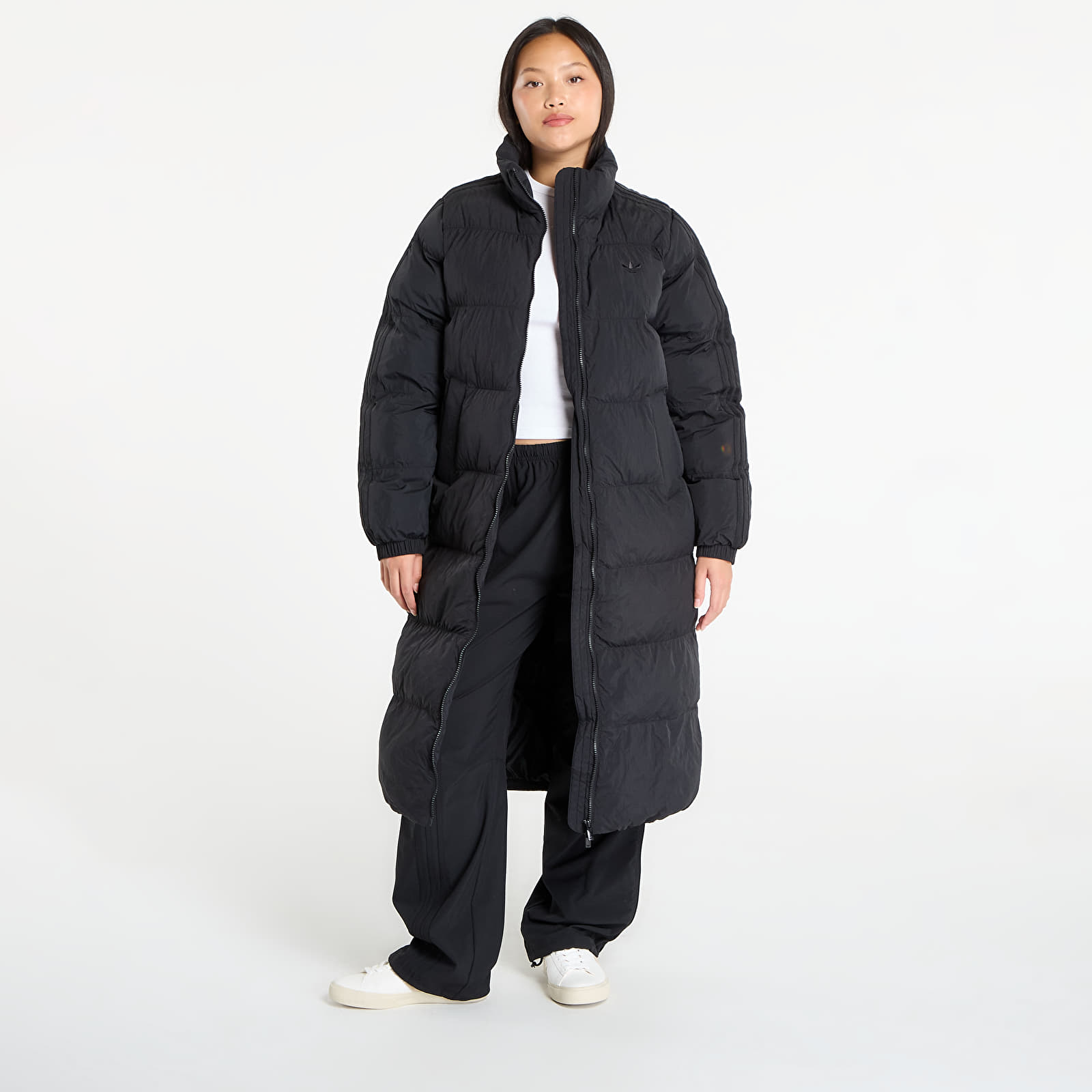 Women's Down Jackets adidas Adicolor Long Synthetic Down Puffer Coat Black