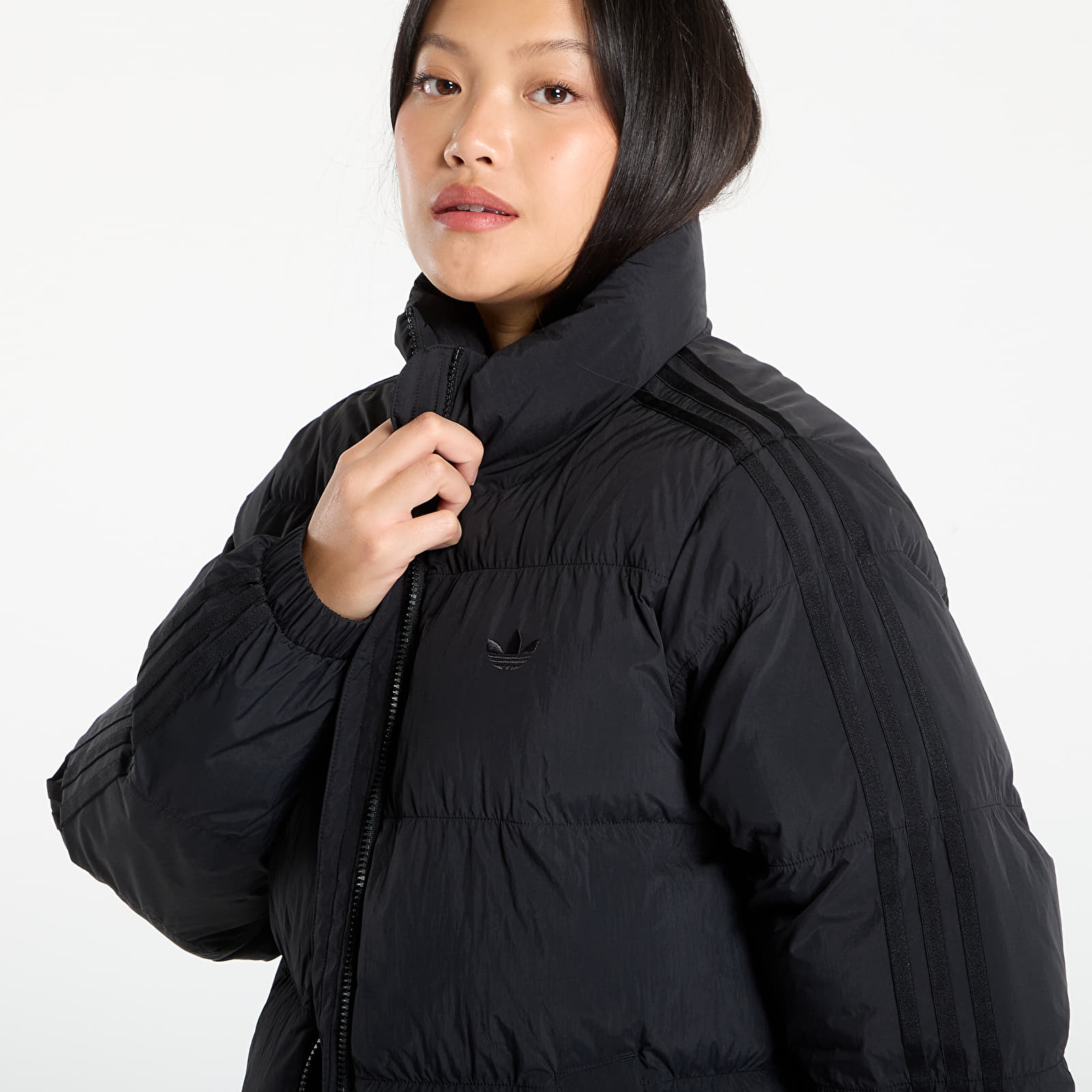 Women's Down Jackets adidas Adicolor Long Synthetic Down Puffer Coat Black