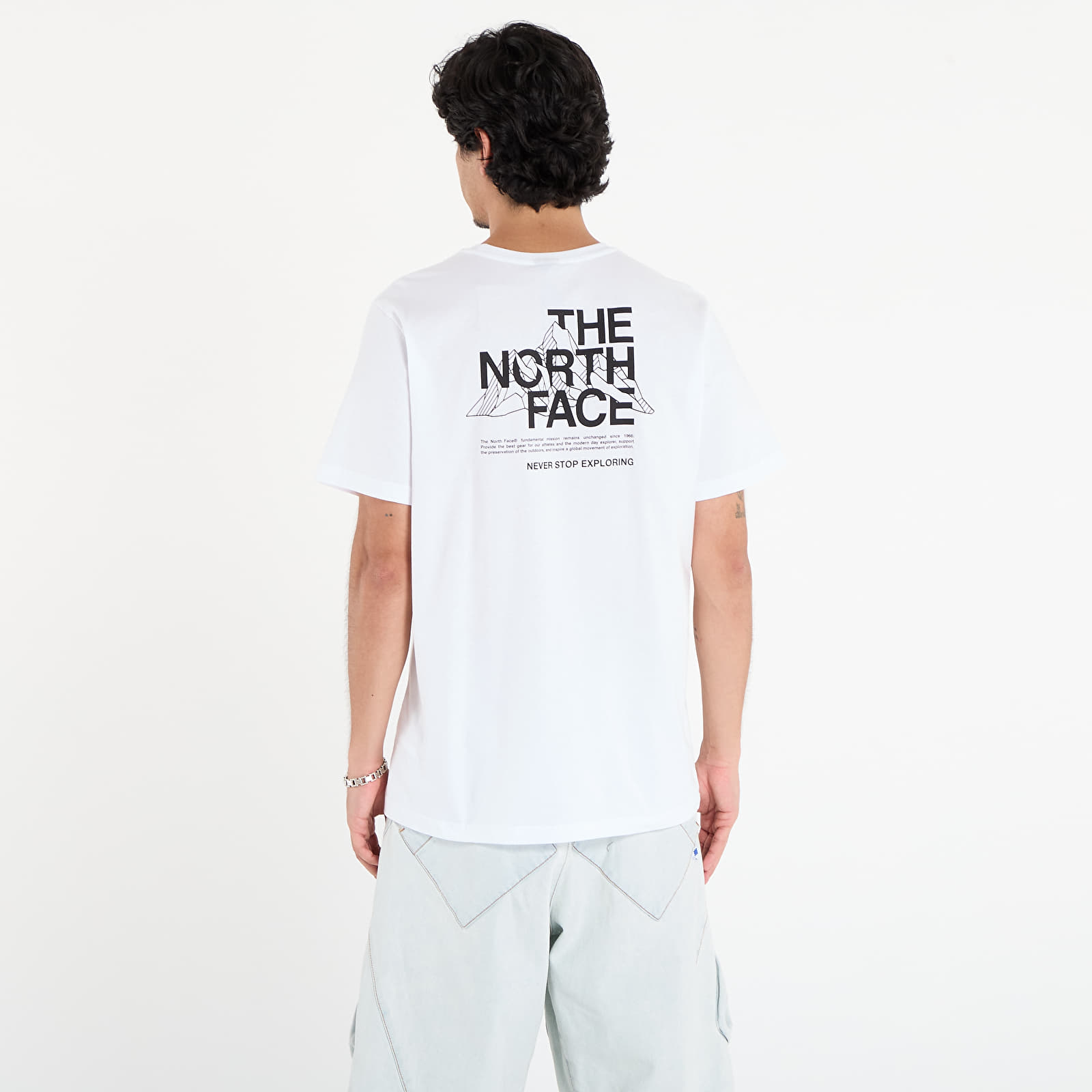 Men's T-shirts The North Face M Mountain Sketch Ss Tee TNF White
