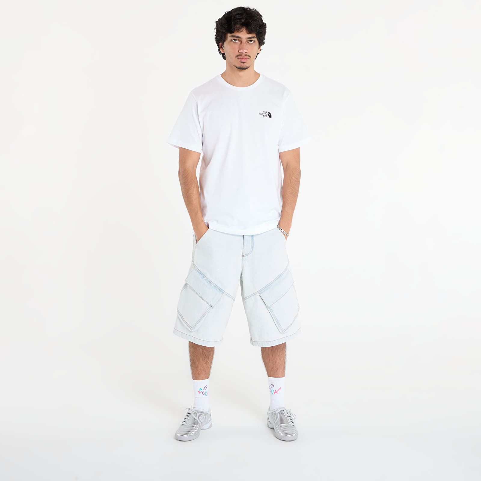 Men's T-shirts The North Face M Mountain Sketch Ss Tee TNF White