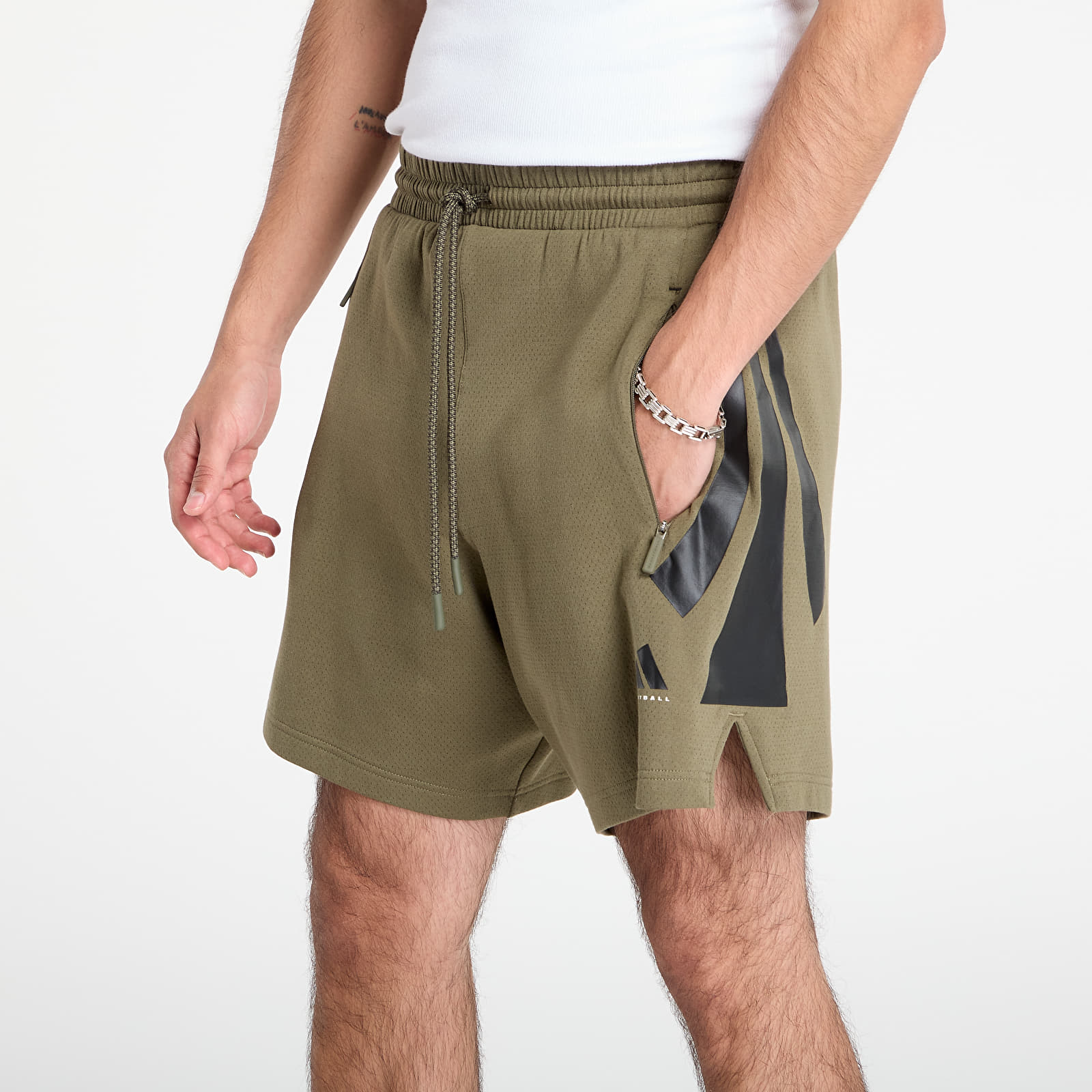Men's shorts adidas Basketball Spacer Shorts UNISEX Olive Strata