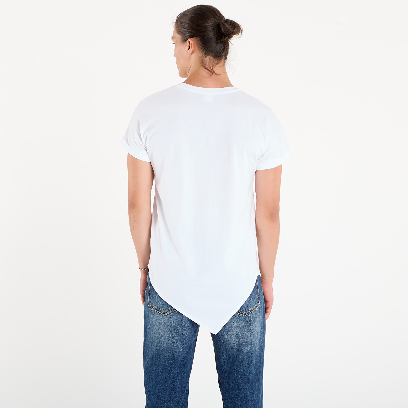 T-shirts Urban Classics Asymetric Long Tee White