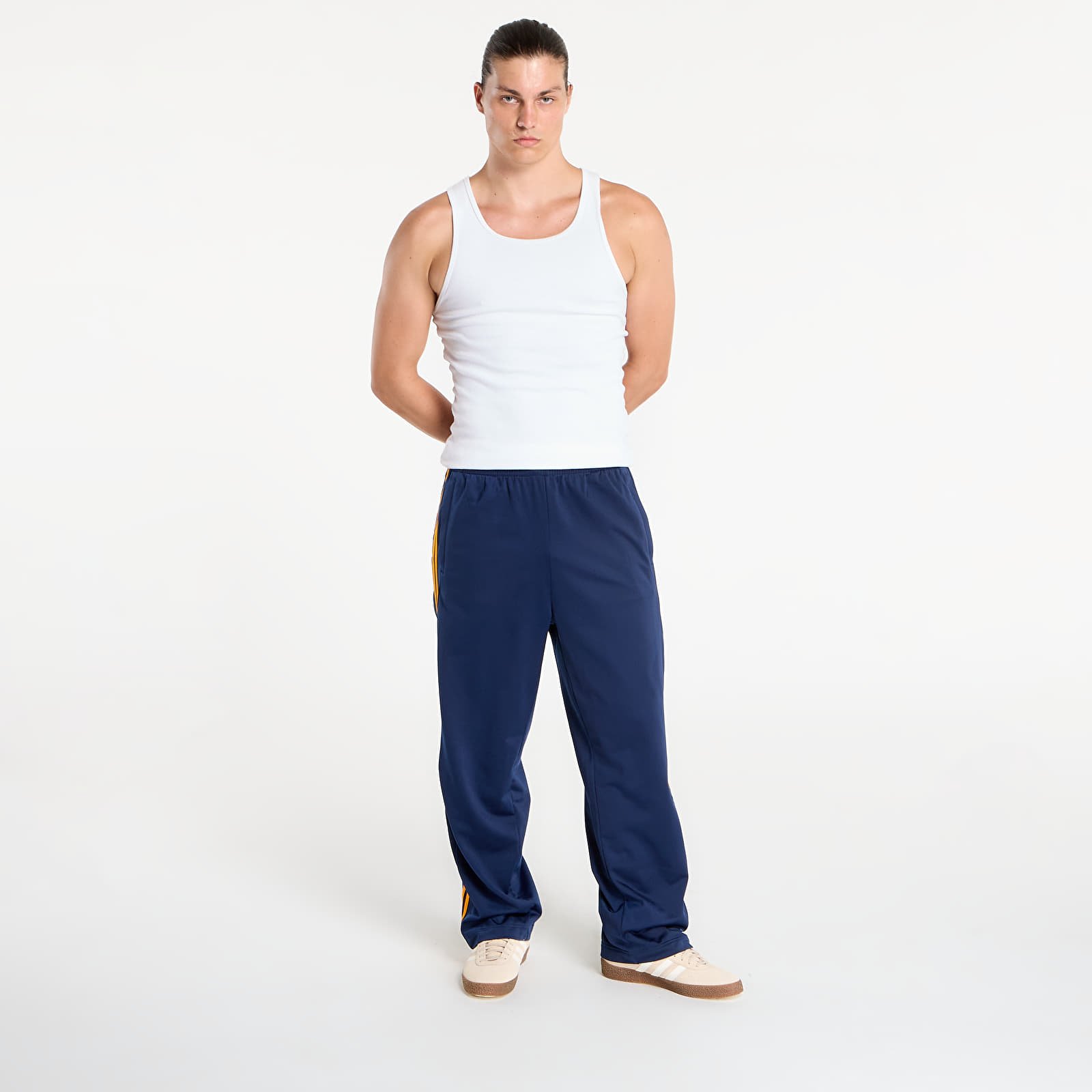 Miesten collegehousut adidas Originals Adibreak Tracksuit Bottoms Night Indigo/ Crew Orange