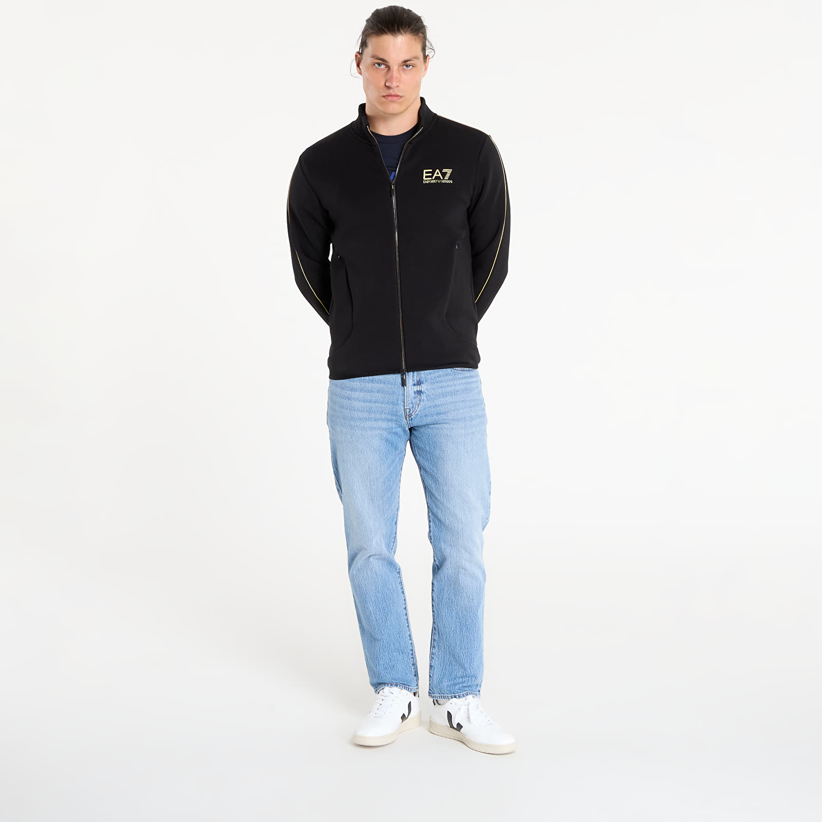 Hoodies and sweatshirts EA7 Emporio Armani Train Gold Label M T-Top Fz Vi Black