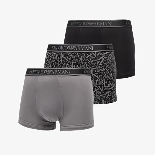 EA7 Emporio Armani Bottom Trunk 3-Pack Blk/ Blk-Shade/ Shade