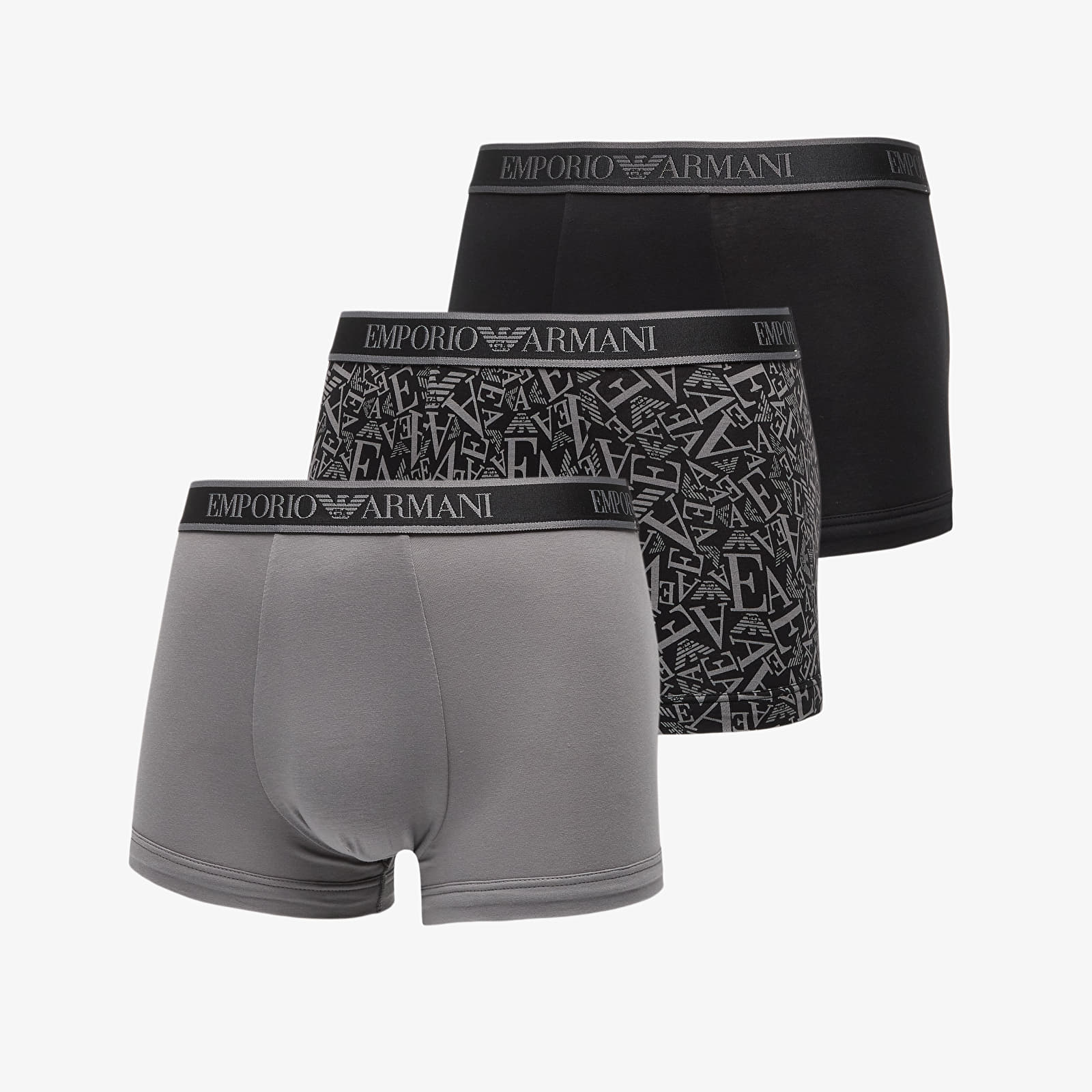 Boxer shorts EA7 Emporio Armani Bottom Trunk 3-Pack Blk/ Blk-Shade/ Shade