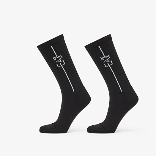 EA7 Emporio Armani Unisex Train Socks 2-Pack Black/ Black