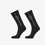 EA7 Emporio Armani Unisex Train Socks 2-Pack Black/ Black