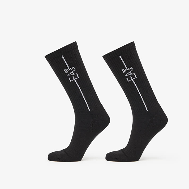 EA7 Emporio Armani Unisex Train Socks 2-Pack Black/ Black
