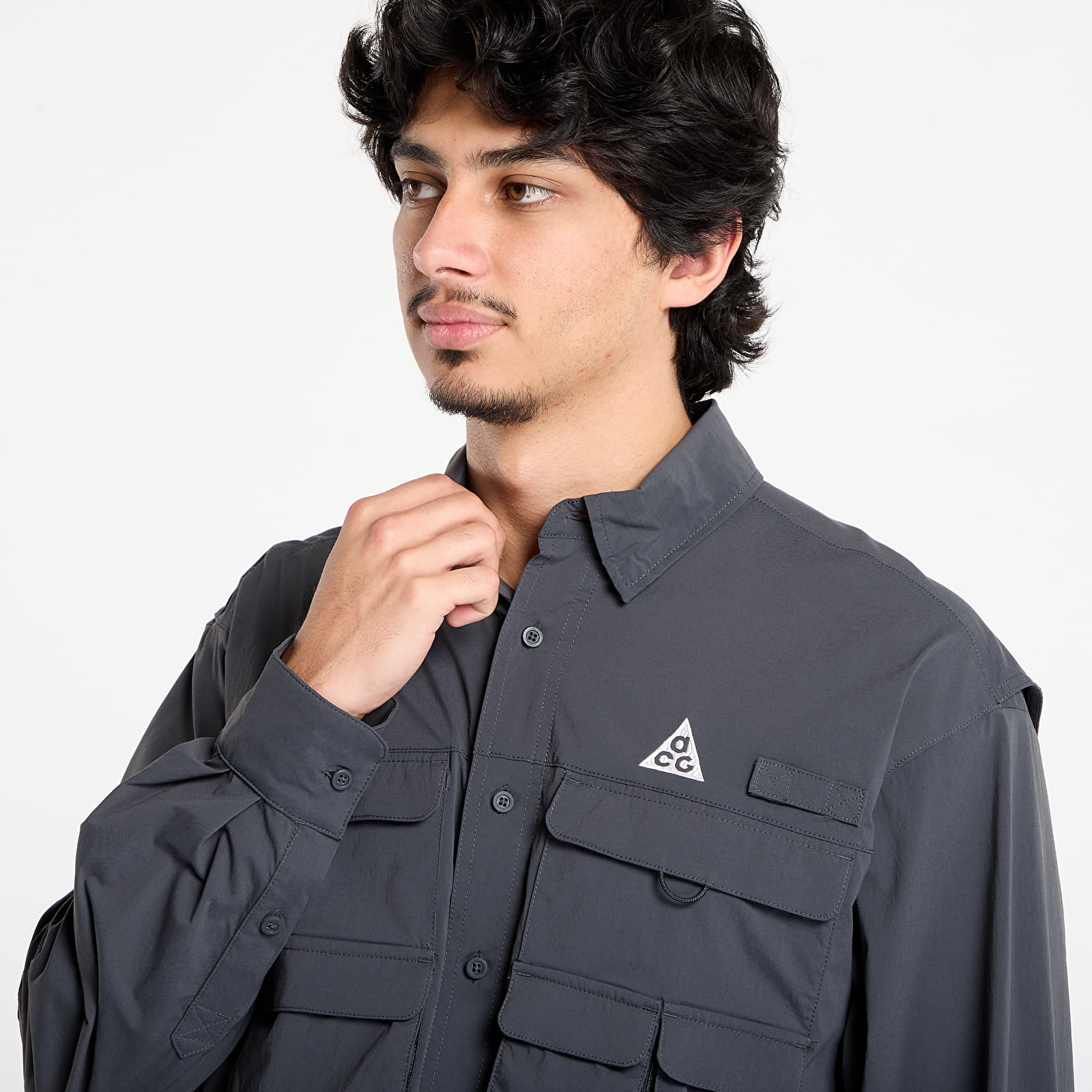 Camisas de homem Nike ACG "Orb Weaver" Dri-FIT ADV UV Long-Sleeve Shirt Anthracite/ Summit White/ Summit White