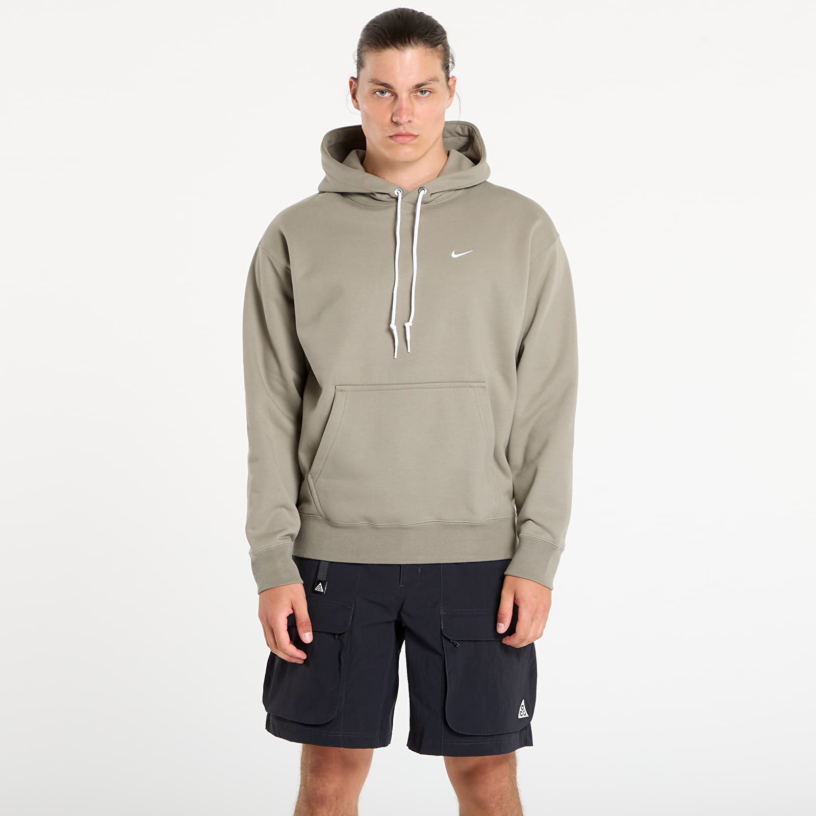 Sweatshirts til mænd Nike M Nk Solo Swoosh Fleece Po Hoodie Light Army