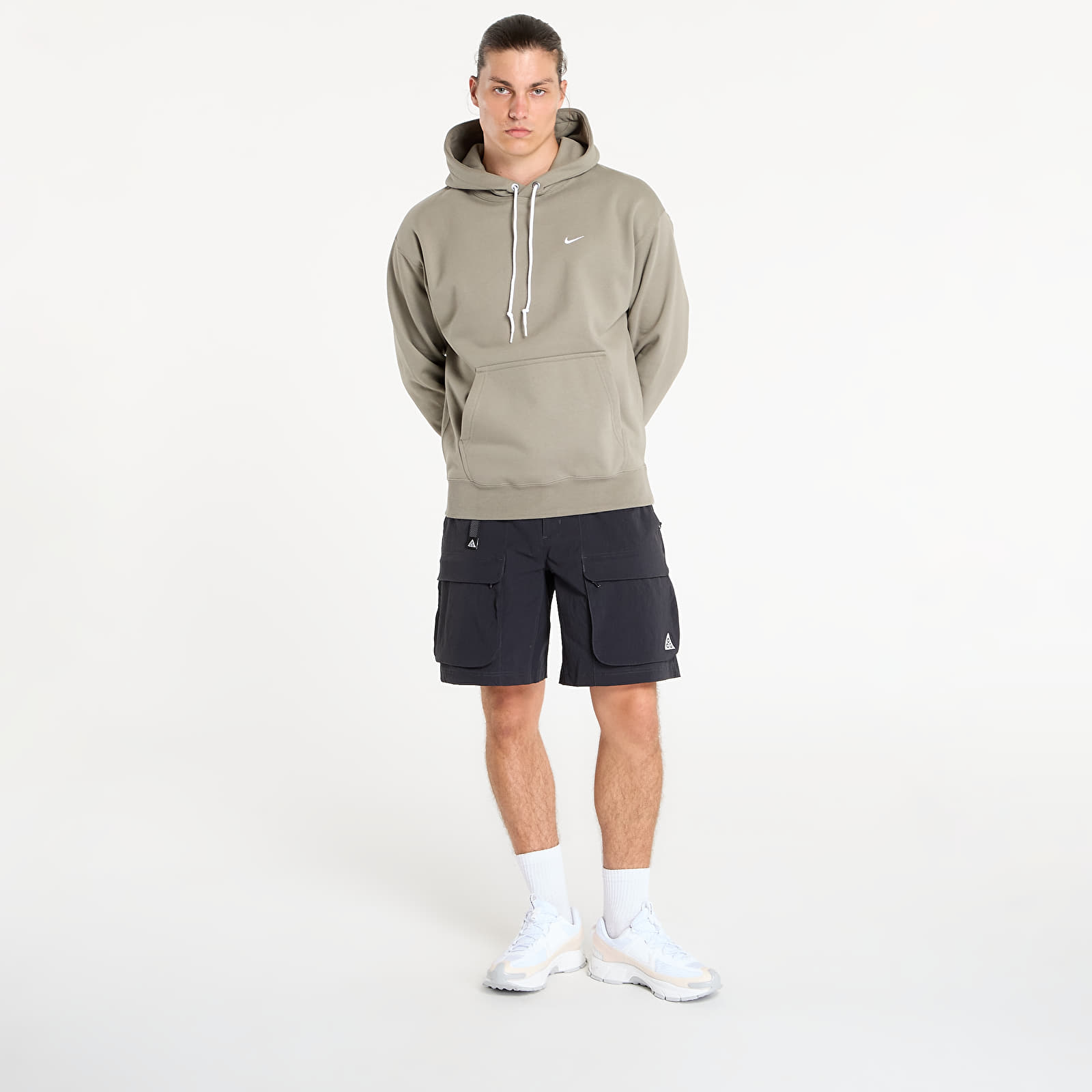 Sweatshirts til mænd Nike M Nk Solo Swoosh Fleece Po Hoodie Light Army