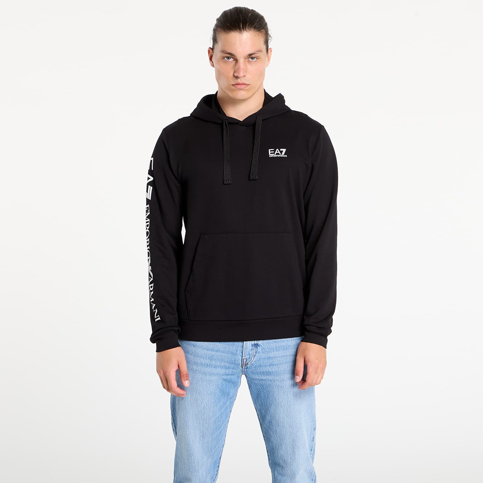 Hoodies and sweatshirts  EA7 Emporio Armani Train Logo Series M Hoodie Rn Black/White