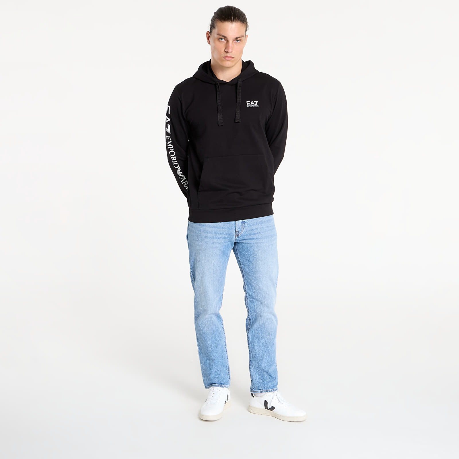 Hoodies and sweatshirts  EA7 Emporio Armani Train Logo Series M Hoodie Rn Black/White