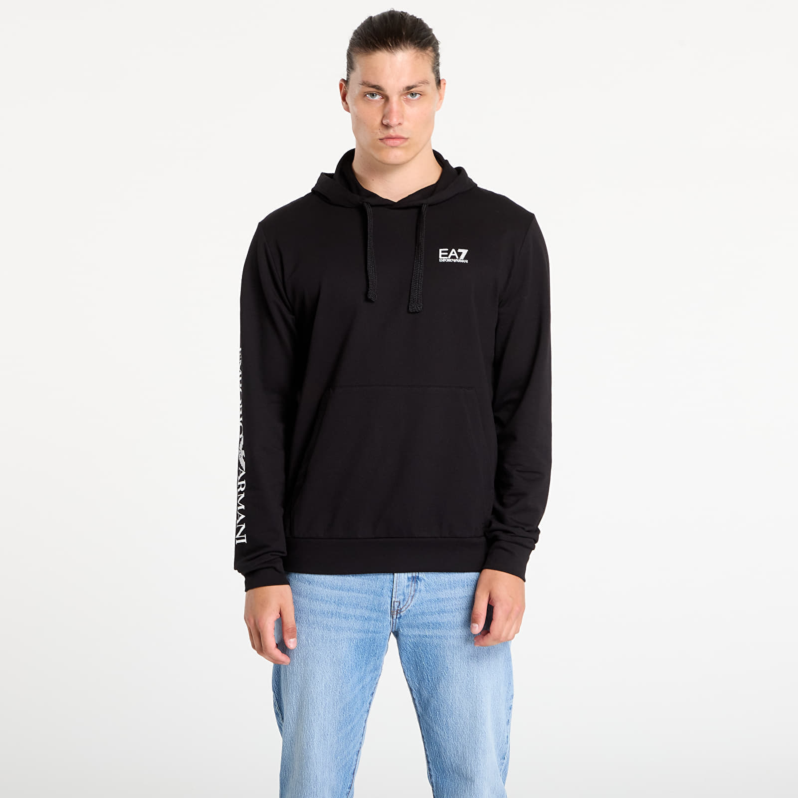 Hanorac EA7 Emporio Armani Train Logo Series M Hoodie Rn Black/White L