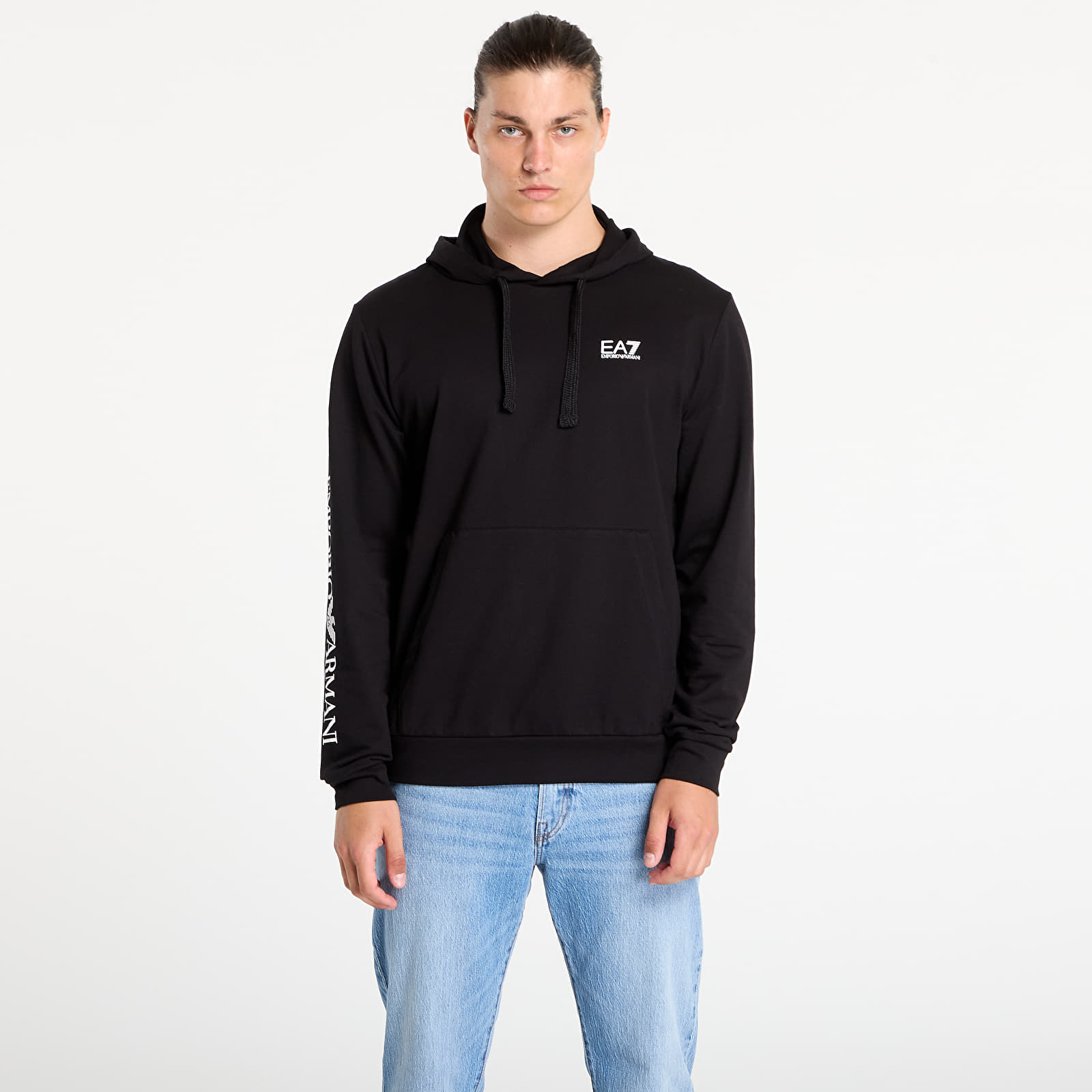 Hoodies and sweatshirts  EA7 Emporio Armani Train Logo Series M Hoodie Rn Black/White