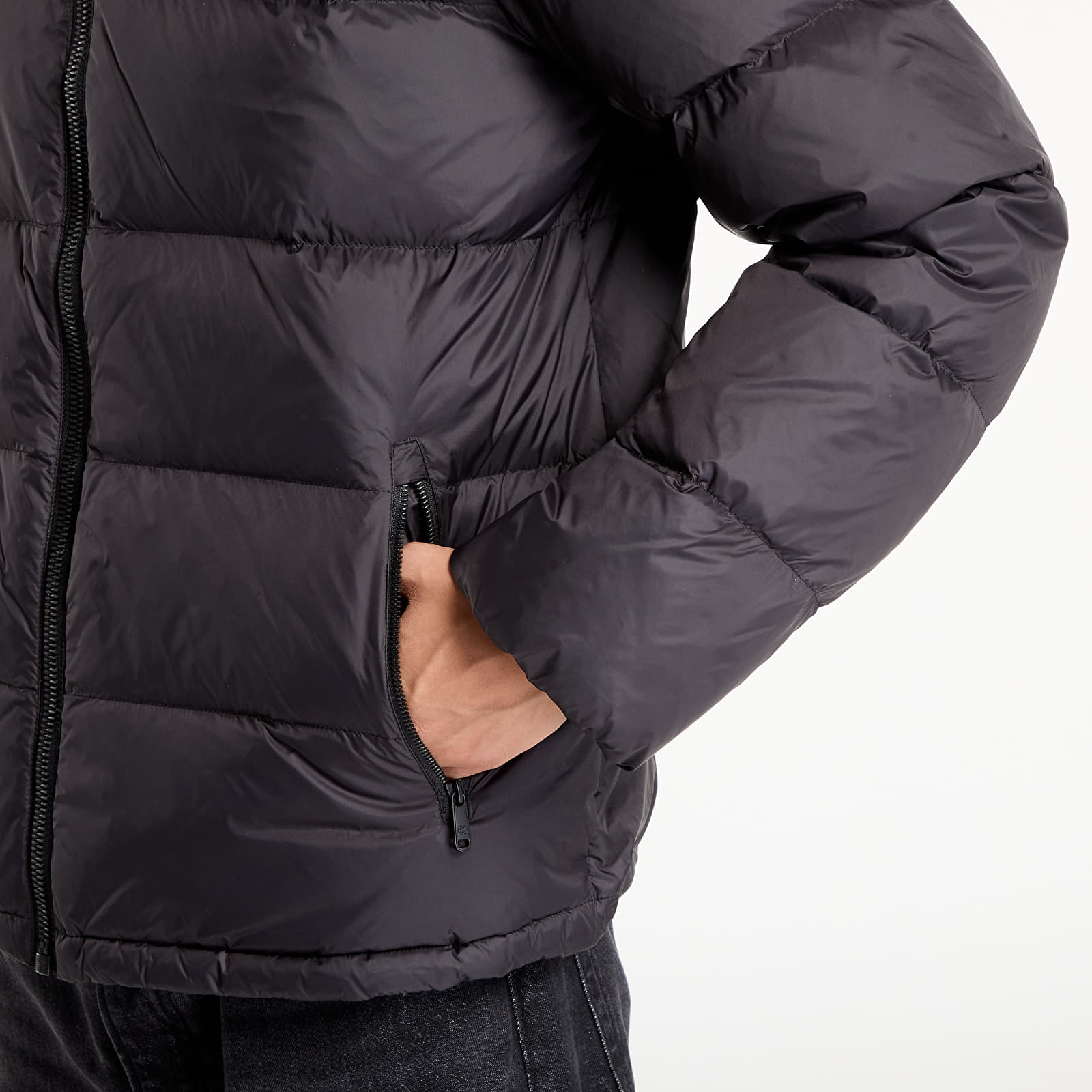 Daunenjacken für Männer Calvin Klein Jeans Ls Nylon Zip Off Hooded Jacket Black