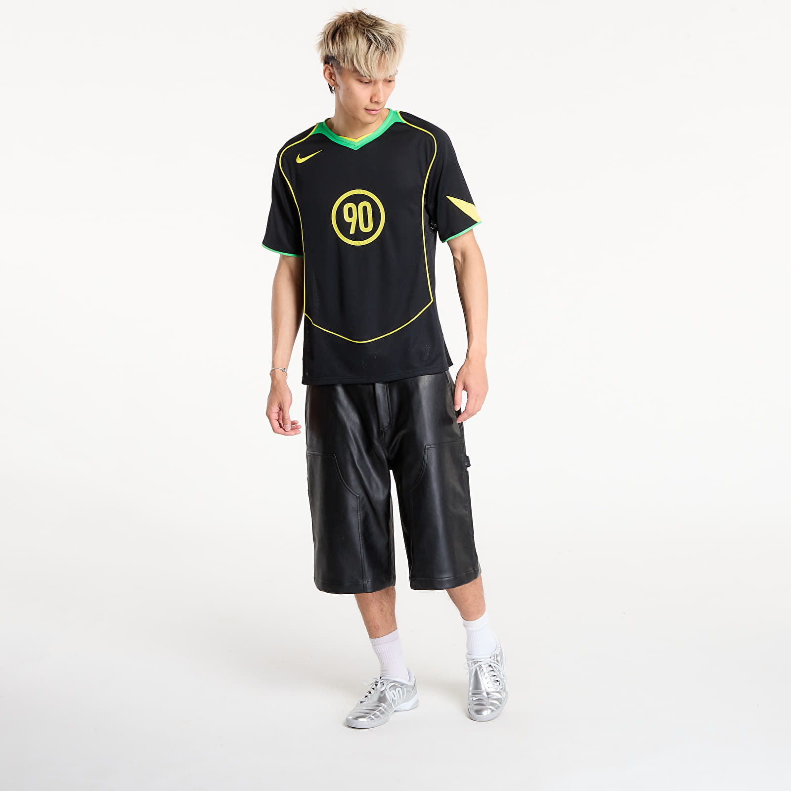 Men's Jerseys Nike Total 90 Men's Dri-FIT Soccer Jersey Black/ Green Spark/ Opti Yellow