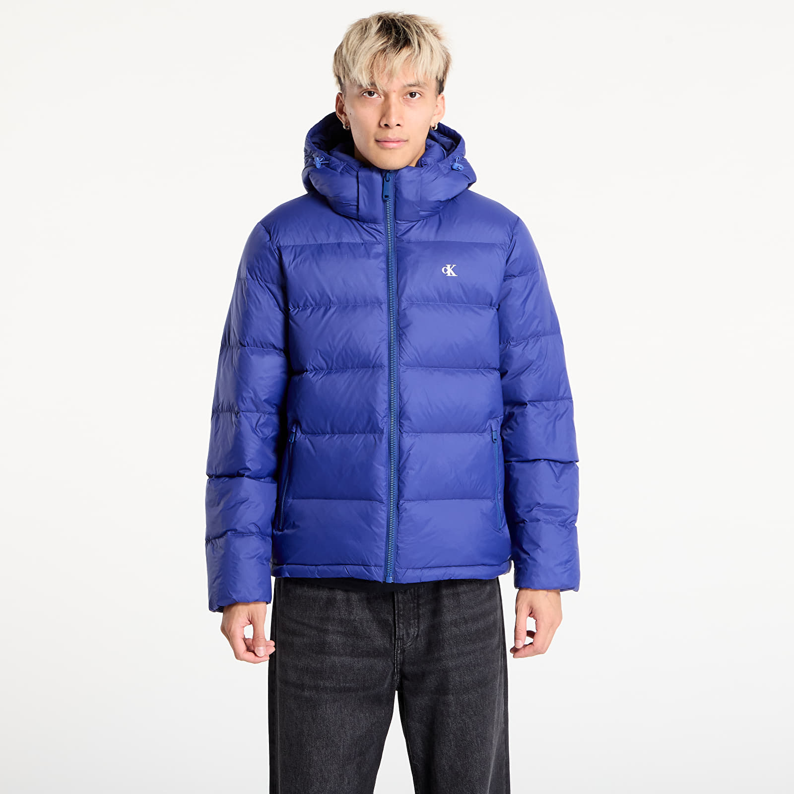 Daunenjacken für Männer Calvin Klein Jeans Ls Nylon Zip Off Hooded Jacket Blue