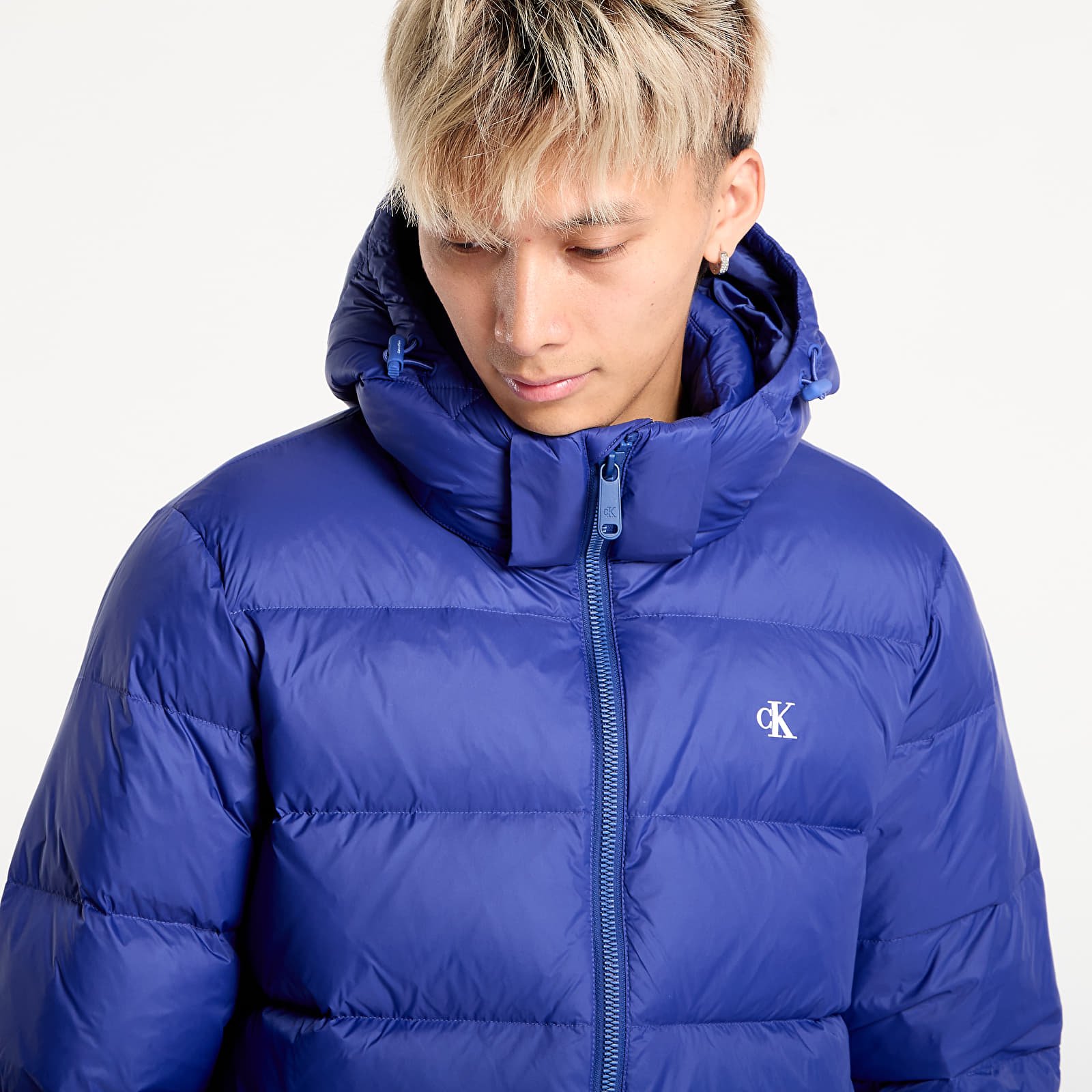 Daunenjacken für Männer Calvin Klein Jeans Ls Nylon Zip Off Hooded Jacket Blue