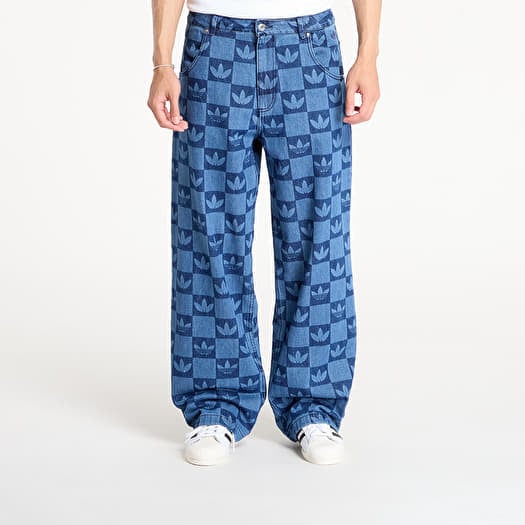 adidas Monogram All Over Print Regular Denim Pants Indigo Denim