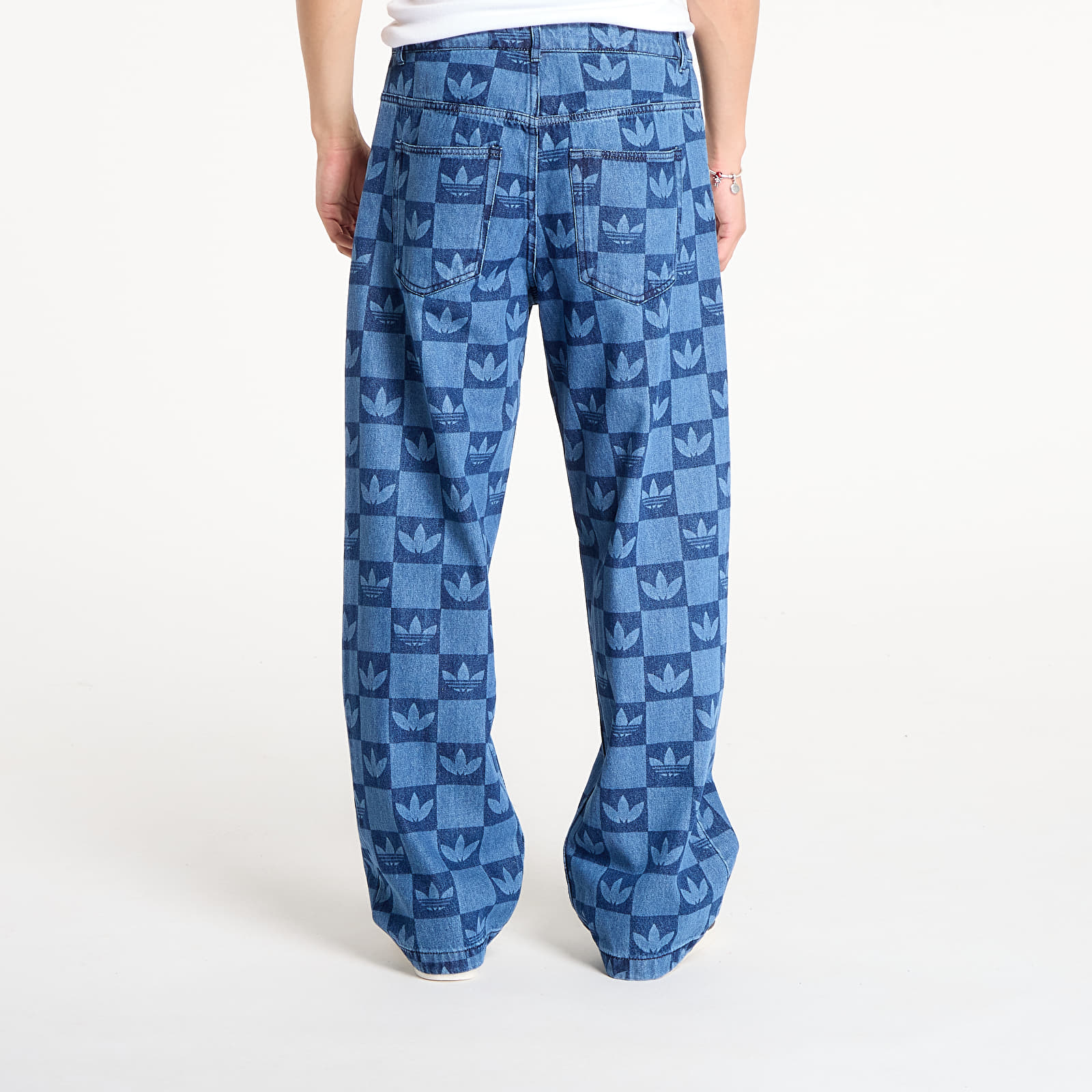 Men's jeans adidas Monogram All Over Print Regular Denim Pants Indigo Denim