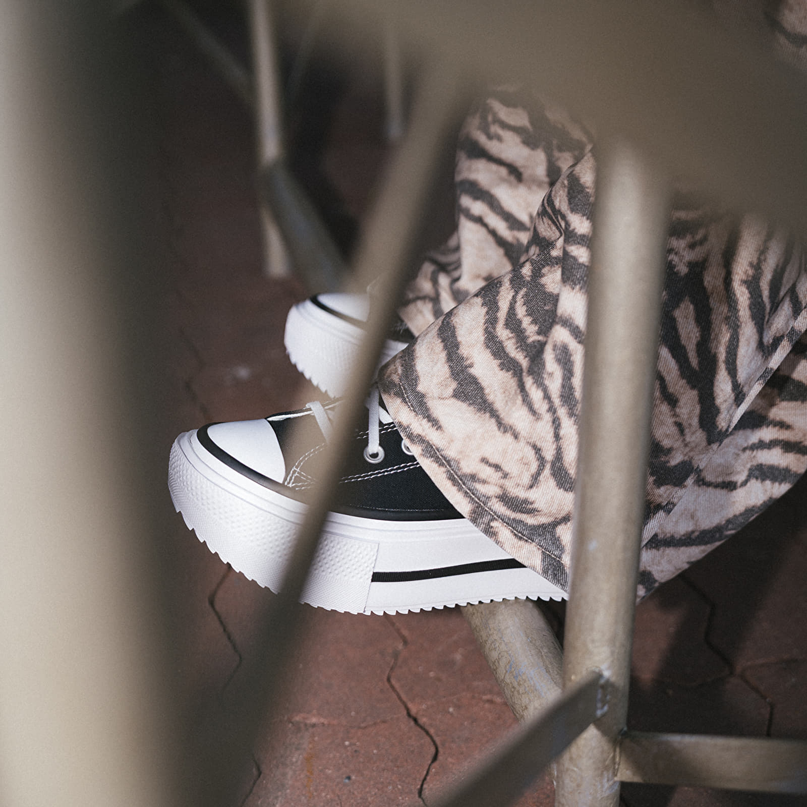Herenschoenen Converse Chuck Taylor All Star Lift Double Stack Black/ White/ Black