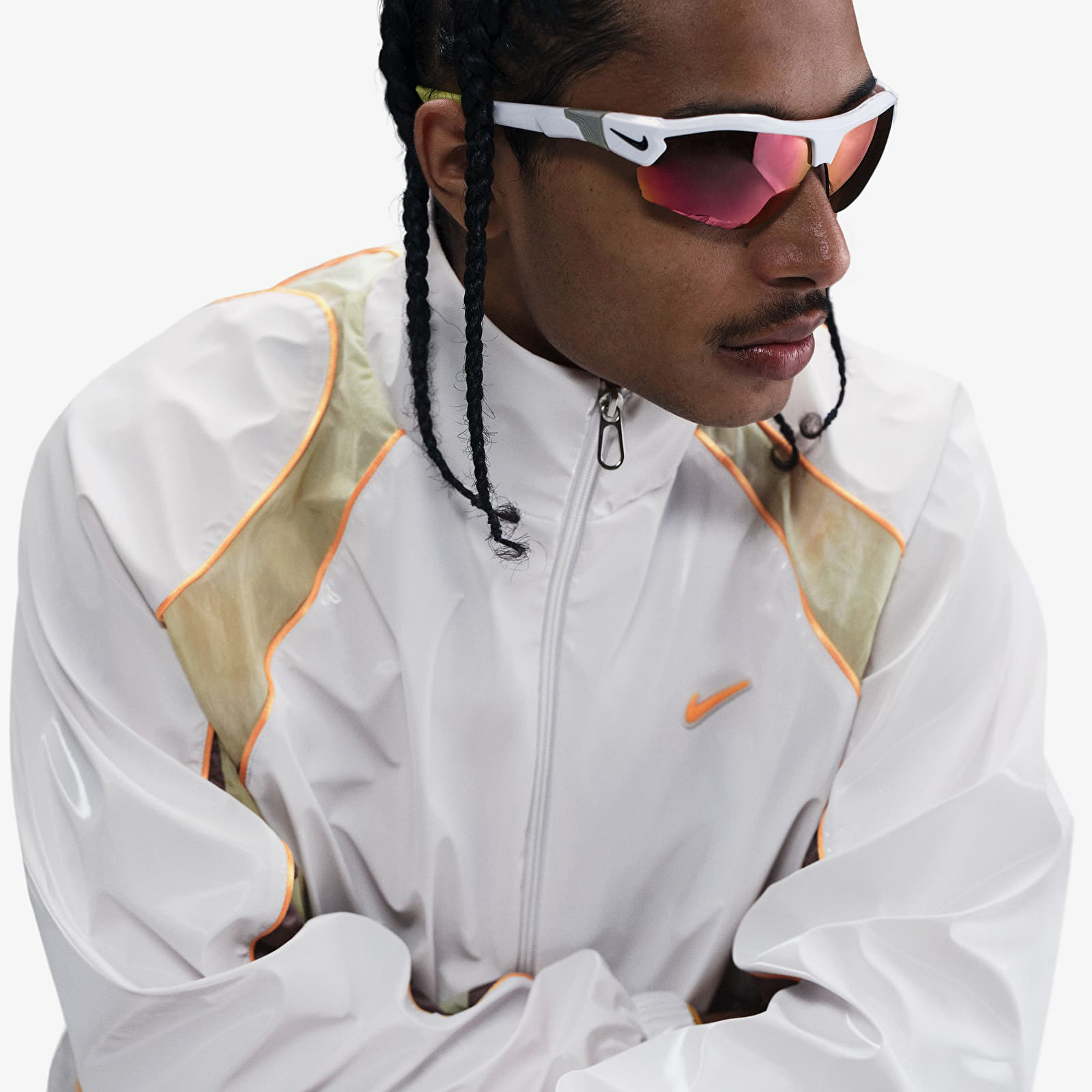 Chaquetas de hombre Nike Project F.R.O.G. Men's Track Jacket White/ Olive Aura/ Taupe Grey/ Sundial