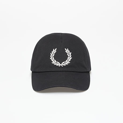 Pet FRED PERRY Bold Branding Canvas Cap Black/ Snow White