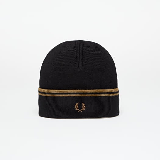 Hoed FRED PERRY Twin Tipped Merino Wool Beanie Black/ Shadedston