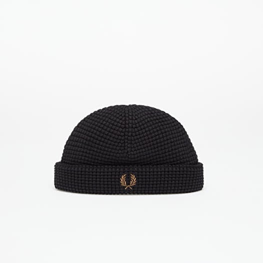 Mütze FRED PERRY Waffle Beanie Black