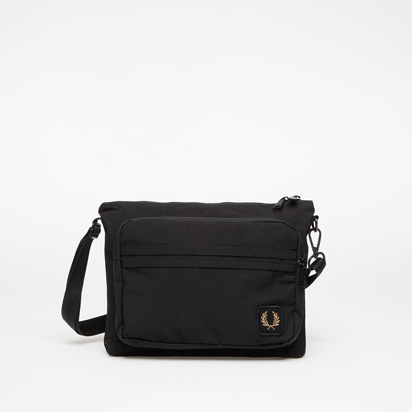 Sacs à bandoulière pour hommes FRED PERRY Nylon Badge Crossbody Bag Black