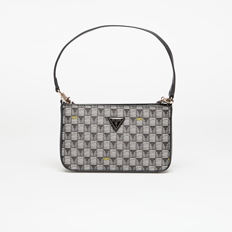 GUESS G Wave II Mini Top Zp Shoulder Bag Black Logo
