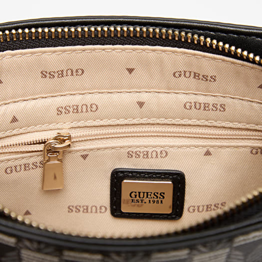 Borsa GUESS G Wave Top Handle Flap - Nera Con Logo - Tracolla Rimovibile E Scomparti