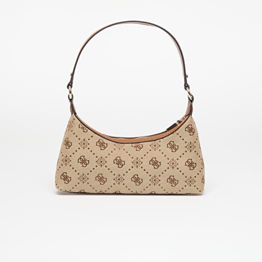 Men's Shoulder Bags GUESS Neda Top Zip Shoulder Bag Latte Logo