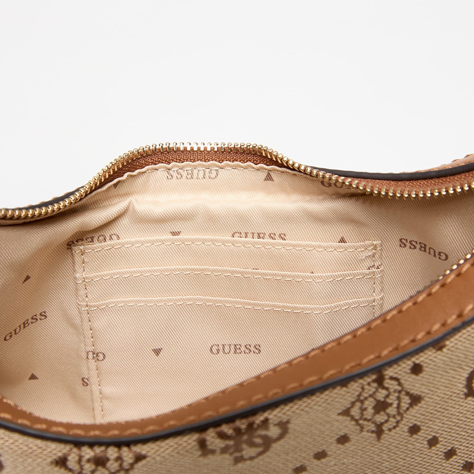 Naisten käsilaukut GUESS Neda Top Zip Shoulder Bag Latte Logo