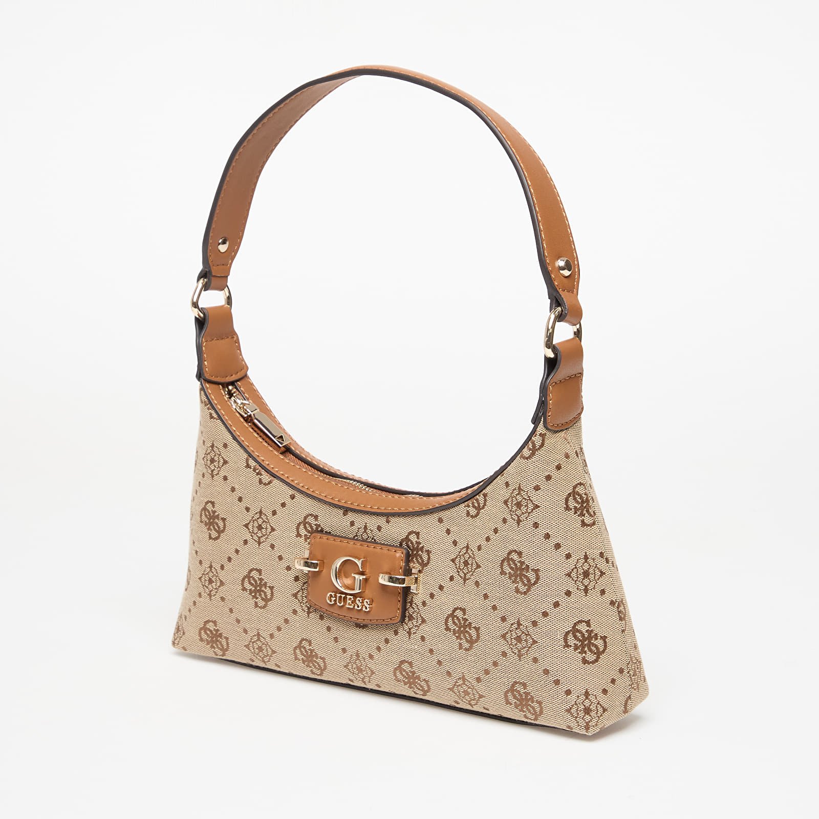Naisten käsilaukut GUESS Neda Top Zip Shoulder Bag Latte Logo